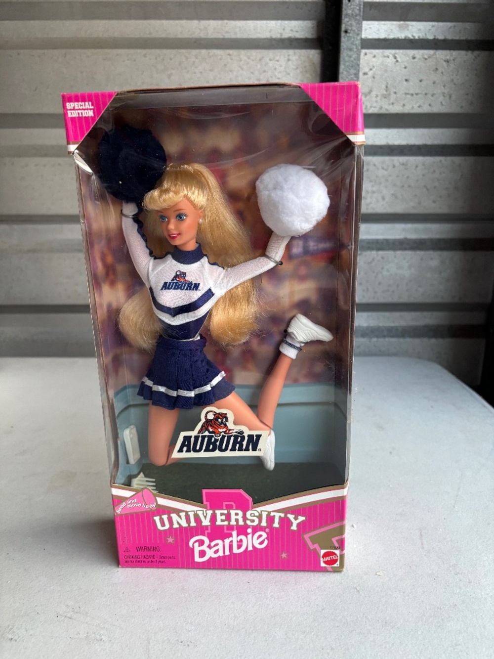 1996 Auburn Cheerleader Barbie Doll-New in Box